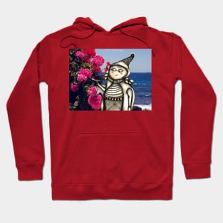 A Girl and a Flower - Coffee stain art Hoodie